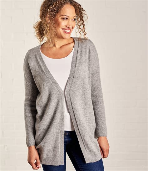 graue Cardigan und Strickjacken für Damen 